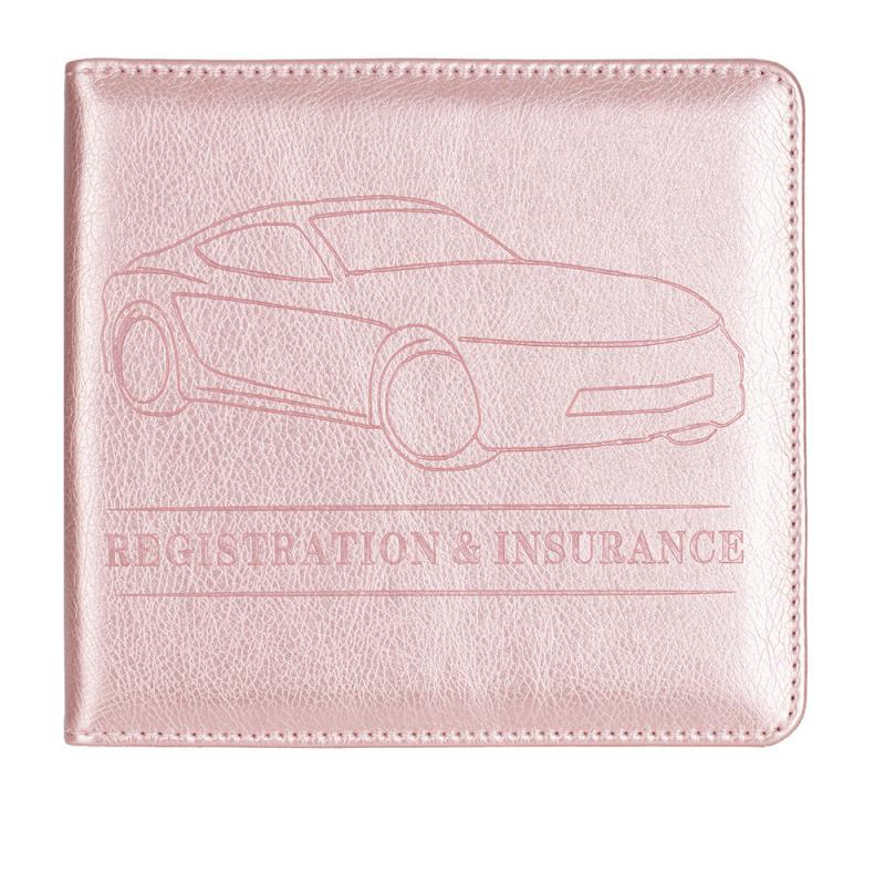 Car Insurance Information Folder PU Leather Driver's Folder