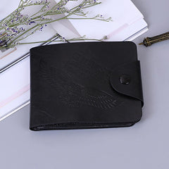 Men's Card Slot Coin Purse Short Snap Button Wallet