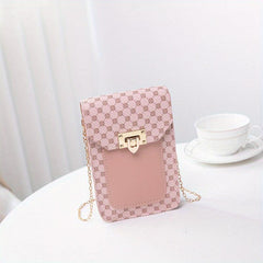 Plaid Mobile Phone Bag Ladies Coin Purse