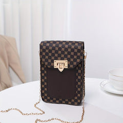 Plaid Mobile Phone Bag Ladies Coin Purse