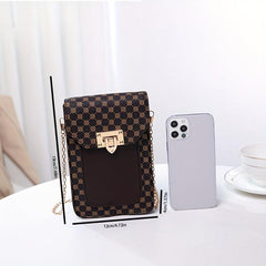 Plaid Mobile Phone Bag Ladies Coin Purse