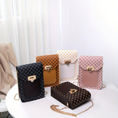 Plaid Mobile Phone Bag Ladies Coin Purse
