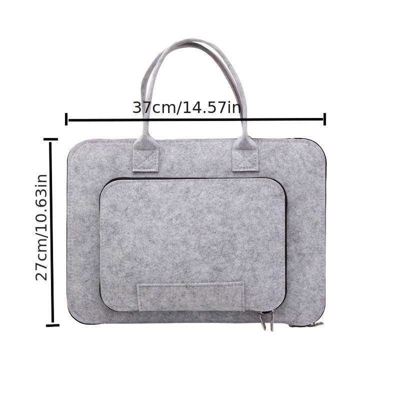Felt Double Layer Computer Bag Solid Laptop Briefcase for Business Trip