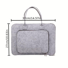 Felt Double Layer Computer Bag Solid Laptop Briefcase for Business Trip