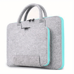 Felt Double Layer Computer Bag Solid Laptop Briefcase for Business Trip