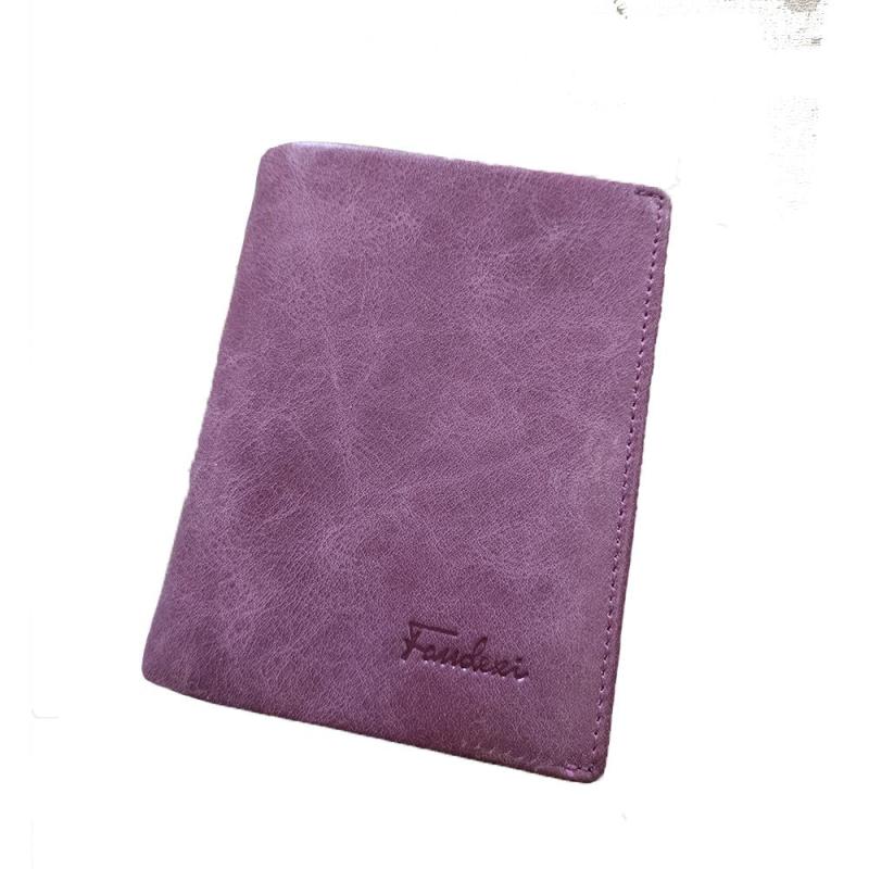 Vintage Retro Short Leather Men's Wallet First Layer Unisex Small Wallet Bag