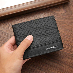 Men's Snake Pattern Short Wallet Card Slots Purse