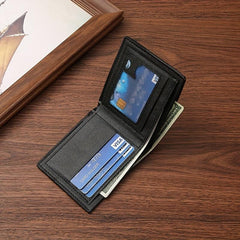 Men's Snake Pattern Short Wallet Card Slots Purse