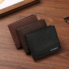 Men's Snake Pattern Short Wallet Card Slots Purse