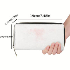 Men's Skull Pattern Long Zipper Wallet Large Capacity Clutch Bag