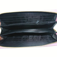 Men's Skull Pattern Long Zipper Wallet Large Capacity Clutch Bag