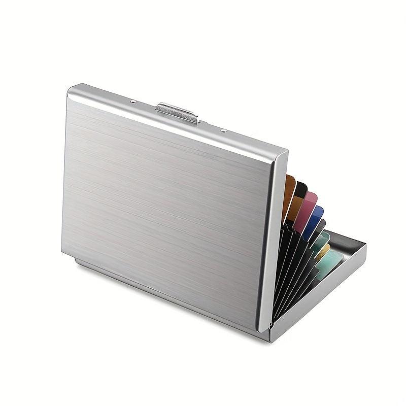 Metal Card Holder Men's Stainless Steel Anti Theft Card Box