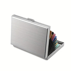 Metal Card Holder Men's Stainless Steel Anti Theft Card Box