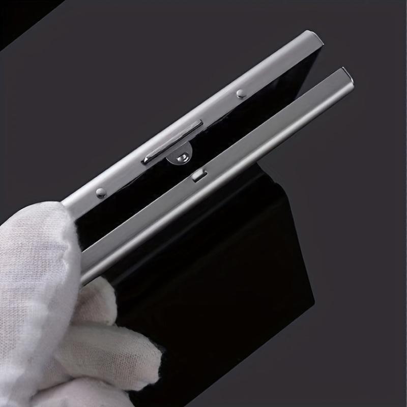 Metal Card Holder Men's Stainless Steel Anti Theft Card Box