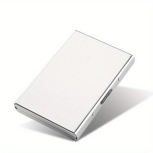 Metal Card Holder Men's Stainless Steel Anti Theft Card Box