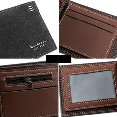 Men's PU Leather Bifold Wallet with Card Slots