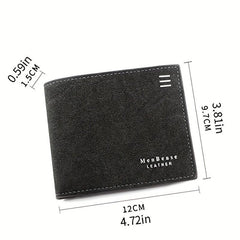 Men's PU Leather Bifold Wallet with Card Slots