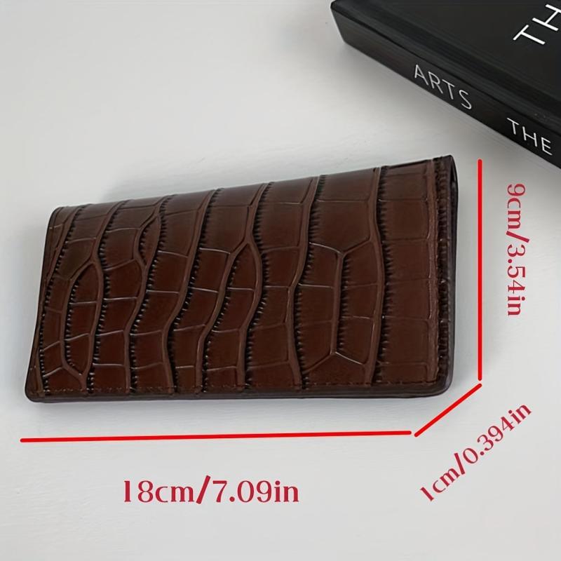 Men's Crocodile Pattern Long Wallet with Card Slots