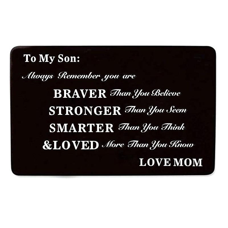 Engraved Love Note Wallet Insert Card For Son Daughter