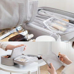 Minimalist Makeup Bag Zipper Portable Cosmetic Travel Toiletry Wash Bag