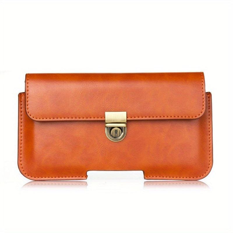 Men's Multifunction Long Clutch Bag PU Leather Large Capacity
