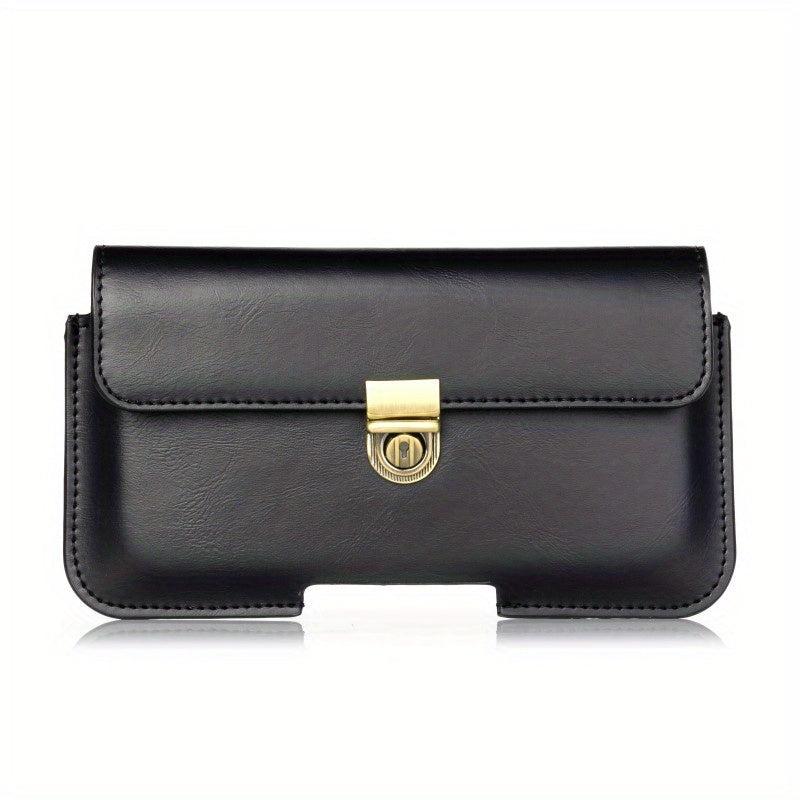 Men's Multifunction Long Clutch Bag PU Leather Large Capacity