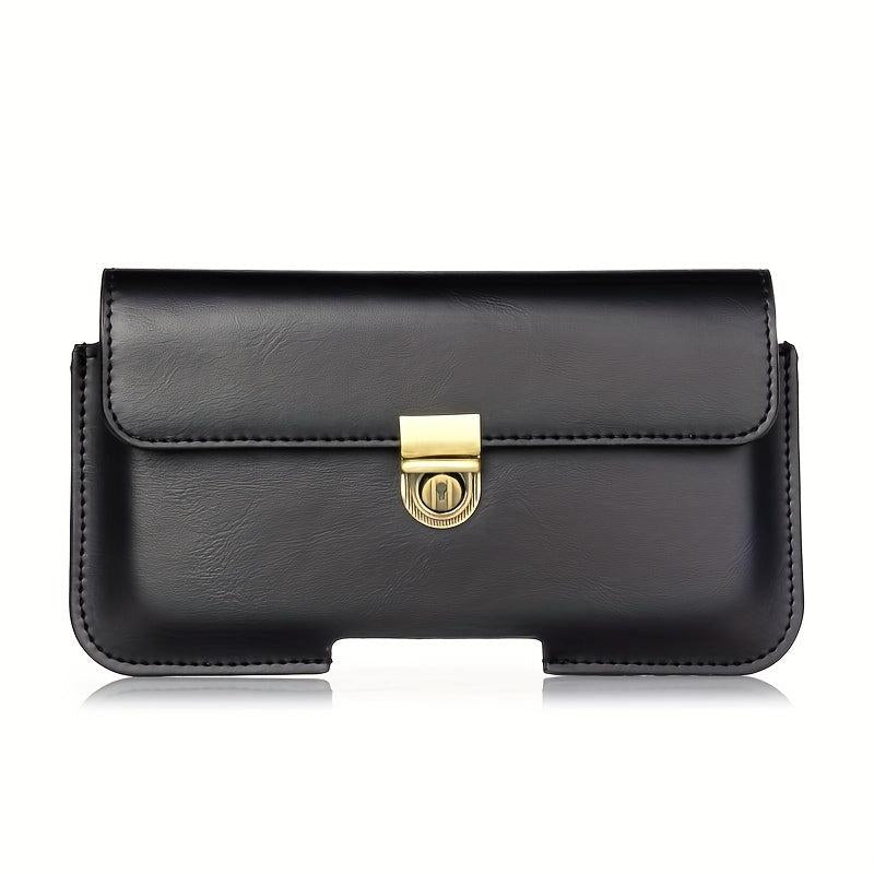 Men's Multifunction Long Clutch Bag PU Leather Large Capacity