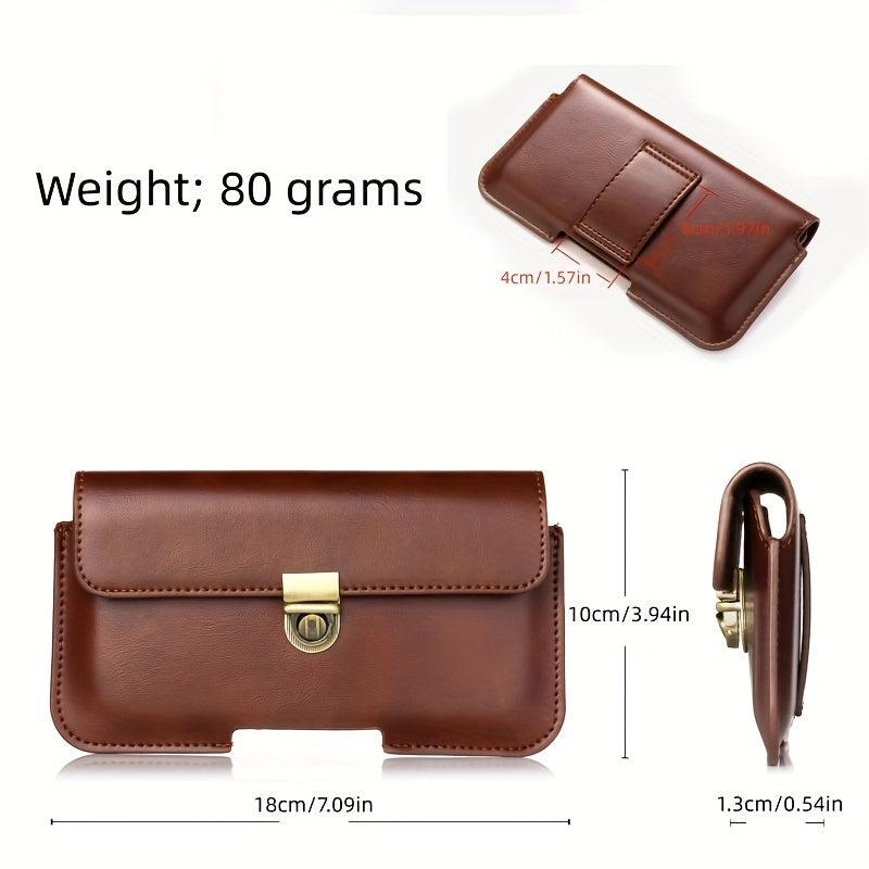 Men's Multifunction Long Clutch Bag PU Leather Large Capacity