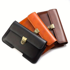 Men's Multifunction Long Clutch Bag PU Leather Large Capacity