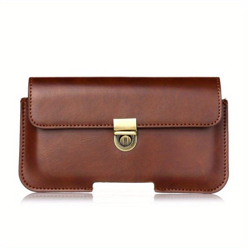 Men's Multifunction Long Clutch Bag PU Leather Large Capacity