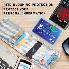 Men's Minimalist Leather Wallet RFID Blocking Bifold Slim Card Holder
