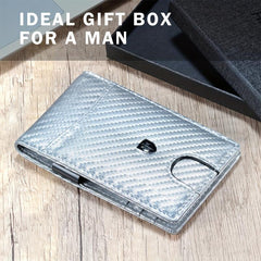 Men's Minimalist Leather Wallet RFID Blocking Bifold Slim Card Holder