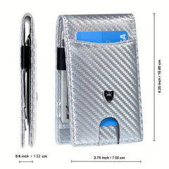 Men's Minimalist Leather Wallet RFID Blocking Bifold Slim Card Holder