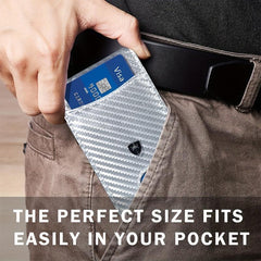 Men's Minimalist Leather Wallet RFID Blocking Bifold Slim Card Holder