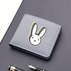 Unny Pattern Men's Short Canvas Wallet Casual Men's Wallets