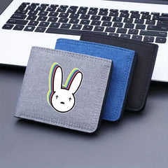 Unny Pattern Men's Short Canvas Wallet Casual Men's Wallets