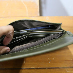 Men's Leather Clutch Bag Long Wallet Phone Bag