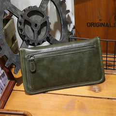 Men's Leather Clutch Bag Long Wallet Phone Bag