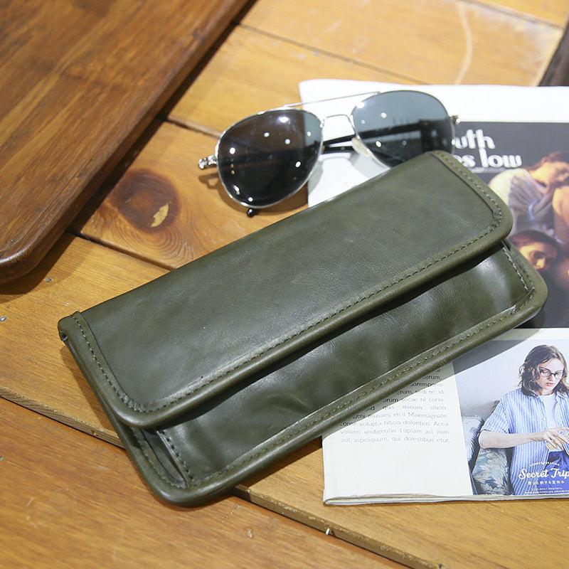 Men's Leather Clutch Bag Long Wallet Phone Bag