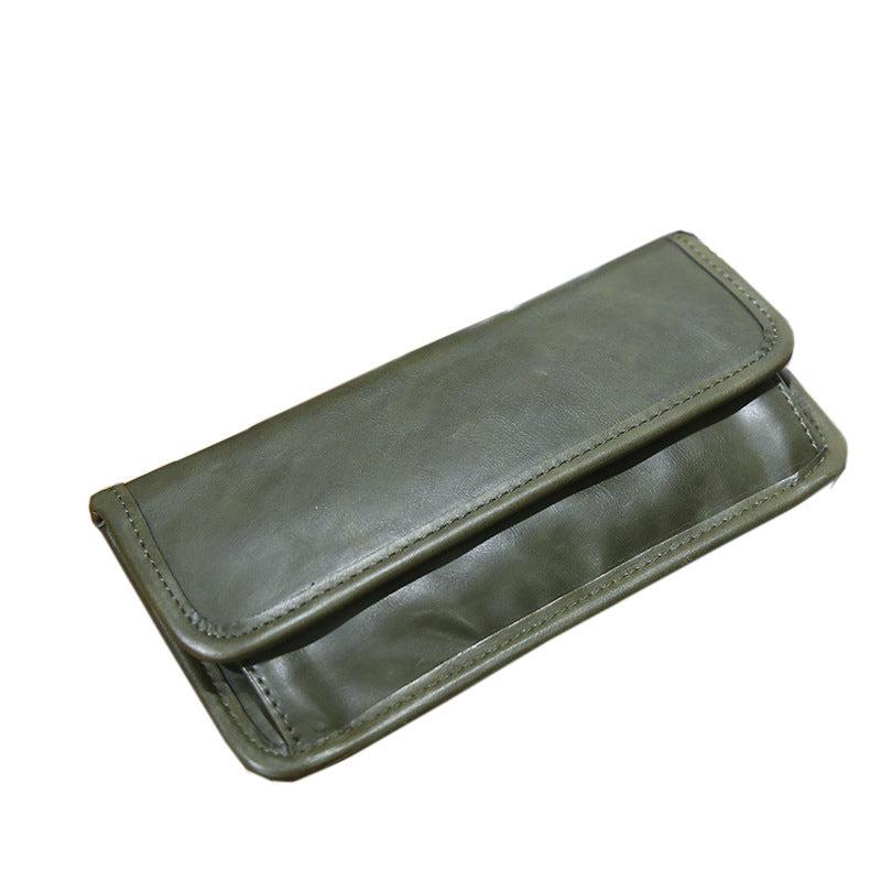 Men's Leather Clutch Bag Long Wallet Phone Bag