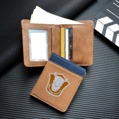 Men's Animal Rhino Print Canvas PU Leather Wallet
