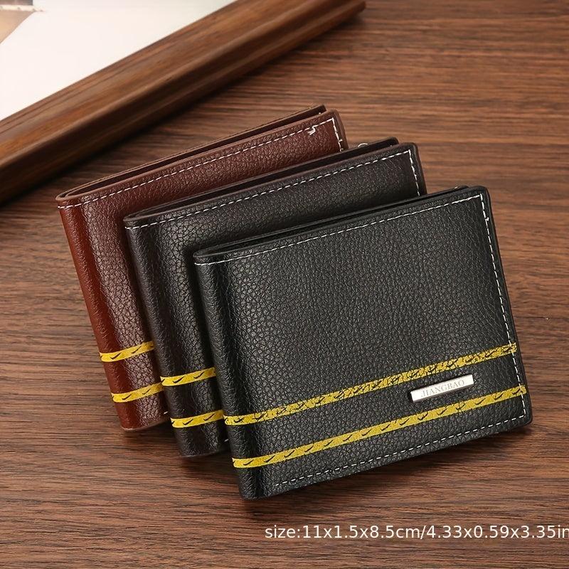 Men's Money Clip Wallet Pu Leather Business Driver's Card Bag