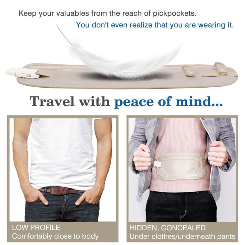 Lightweight Outdoor Fanny Pack Invisible Nylon Waist Bag Crossbody Purse