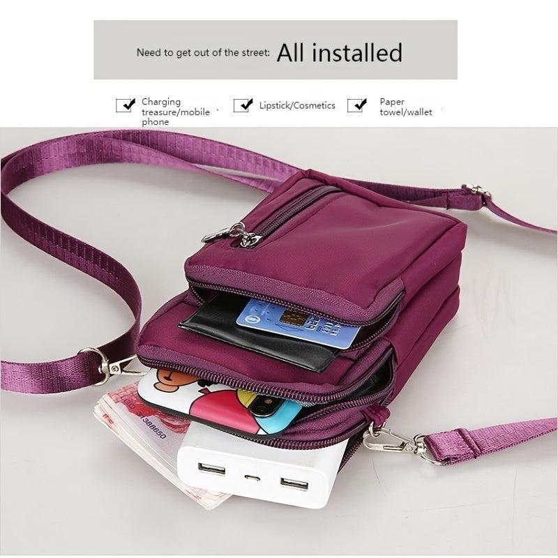Zipper Phone Wallet Women's Arm Coin Purse Casual Crossbody Bag