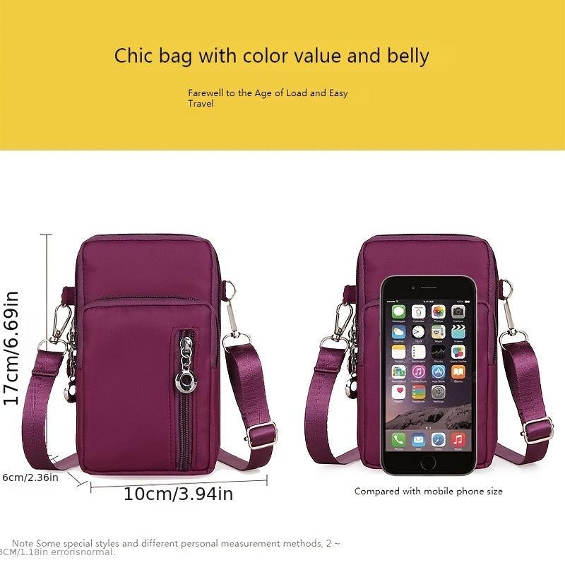 Zipper Phone Wallet Women's Arm Coin Purse Casual Crossbody Bag