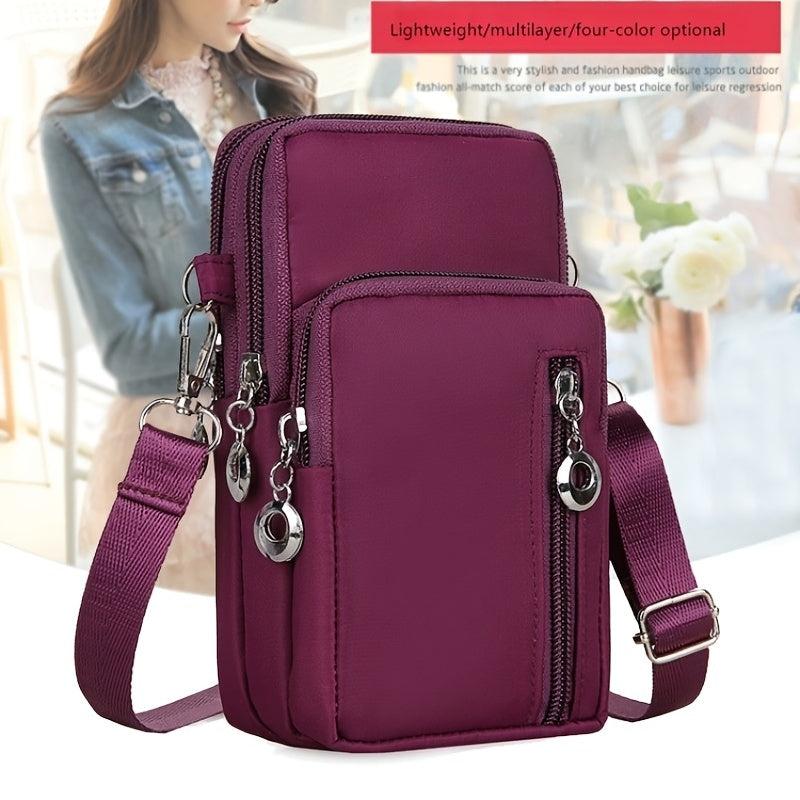 Zipper Phone Wallet Women's Arm Coin Purse Casual Crossbody Bag