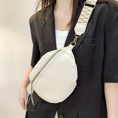 Lychee Chest Bag Crossbody Purse Wide Strap
