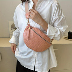 Lychee Chest Bag Crossbody Purse Wide Strap