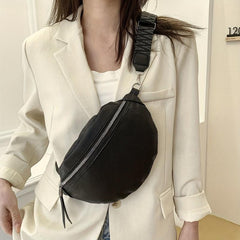 Lychee Chest Bag Crossbody Purse Wide Strap