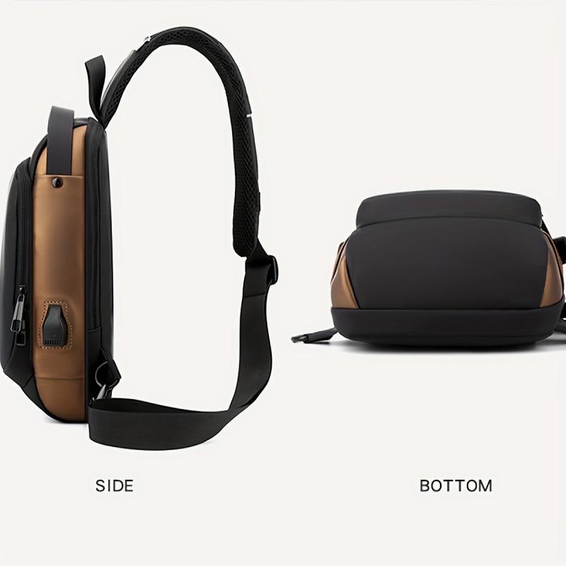 Anti Theft Sling Bag USB Charging Waterproof